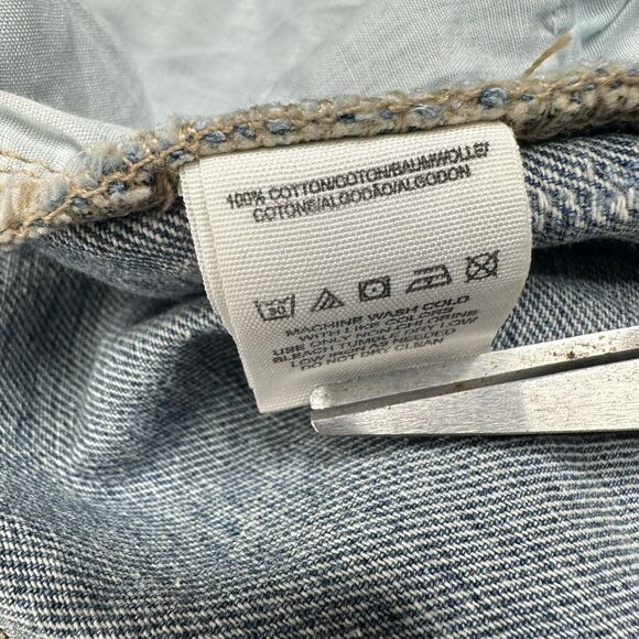 Free People Shorts Womens 29 Crochet High Rise Blue Jean Denim Anthropologie - Picture 10 of 10